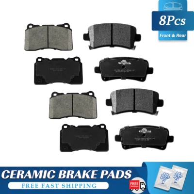 For 2013 2014 2015 2017 - 2019 Cadillac XTS Front & Rear Ceramic Brake Pads Set - Image 1 of 4