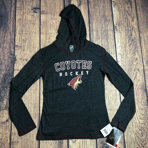 NHL Girls Size L 14 Arizona Coyotes Hockey Long Sleeve Pullover Hoodie New Cover