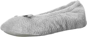 Womens Moisture Wicking And Suede Sole For Comfort Slipper Light Grey 8-9 US - Picture 1 of 5