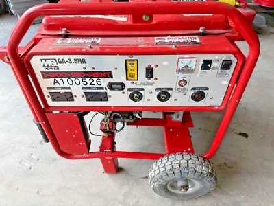 MULTIQUIP GA-3.6HR 3,600 WATT PORTABLE GENERATOR - HONDA ENGINE ONLY 1,043 HOURS - Image 1 of 4