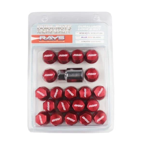 RED 12mmX1.5 Racing Wheel Lug Nuts 35mm Close End for Honda, Toyata, Mazda.etc - Picture 1 of 4