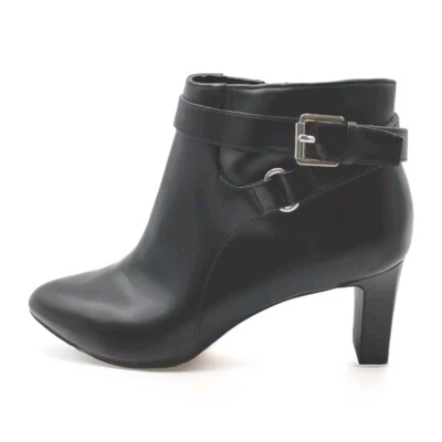 Chaps Women’s Black Ankle Boots Size 6B Side Zip Casual Booties Block Heel - Image 1 of 4