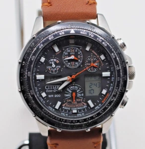 Citizen Eco-Drive Mens Black Dial Chronograph U600 45mm Ready To Wear - Picture 1 of 6
