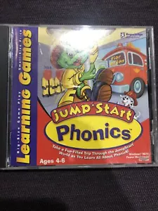 Jump Start Phonics CD-ROM Ages 4-6 PC/Mac 1999 Educational Games Homeschool Kids - Picture 1 of 4
