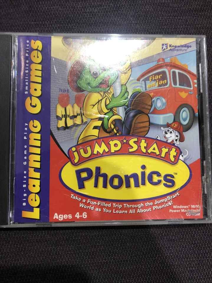 Jump Start Phonics CD-ROM Ages 4-6 PC/Mac 1999 Educational Games Homeschool Kids - Image 1 of 4