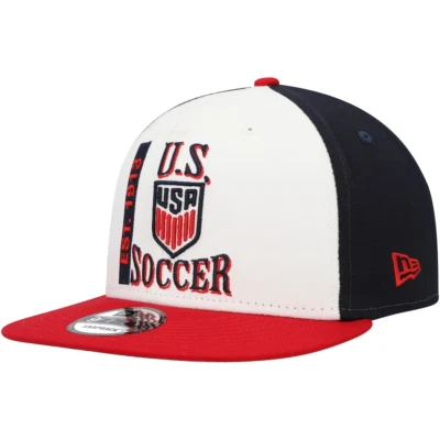 New Era 9FIFTY EE. UU. Fútbol USMNT Rojo/Blanco/Azul Marino Snapback Sombrero Ajustable Foto 1 de 4