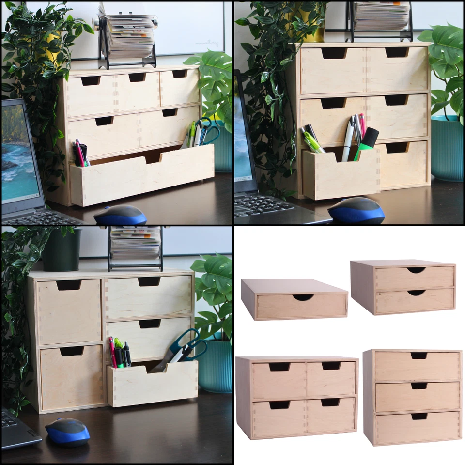 Schubladen-Box aus Holz | Regal Minikommode für Kleinigkeiten - Bild 1 von 4