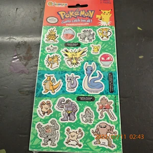 24 Pokemon Sticker Raichu Pikachu Electabuzz Jolteon Zapdos Machamp Dragonite - Picture 1 of 2