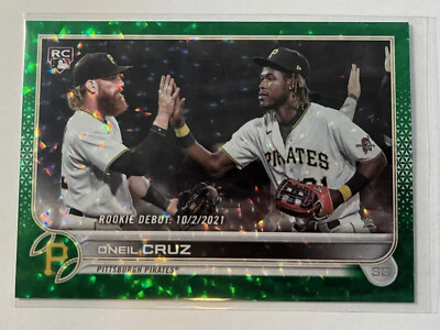 2022 Topps Update ONEIL CRUZ RC Green Foil #/499 - Image 1 of 2
