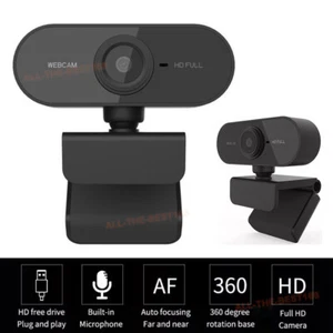 1080P Full HD USB Webcam for PC Desktop & Laptop Web Camera with Microphone - Picture 1 of 15