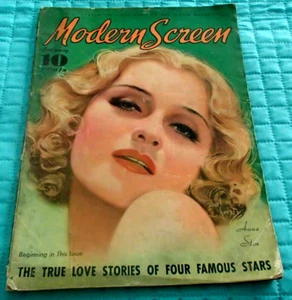 SILVER SCREEN Jan 1935 ANNA STEN Joan Crawford-Zasu Pitts-Fredric March-McLaglen - Picture 1 of 19