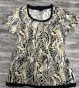 baby phat scrub top small animal print - Picture 1 of 4