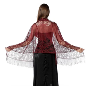 Damen Spitzenschal Braut Brautjungfer Abendkleid Schal Party-Dinner Aushöhlen - Bild 1 von 28