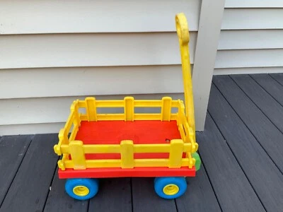 Vintage 1980's Mattel Preschool Tuff Stuff Wagon Clean Little Tikes 1979 - Image 1 of 4