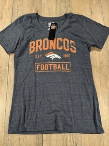 Denver Broncos T Shirt Womens XL Blue Short Sleeve NFL Fanatics 10 Sanders NWT - Picture 1 of 9