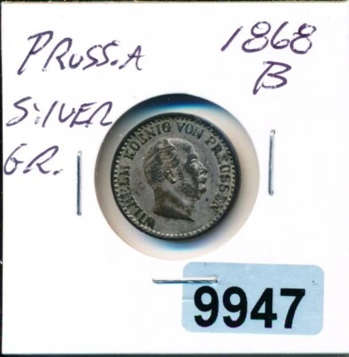 GERMAN - STATE - PRUSSIA - 1868-B SILVER GROSCHEN - #9947 - Image 1 of 2