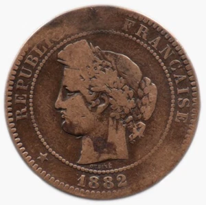 10 CENTIMES 1882 A - FRANCE- Cérès - Foto 1 di 2