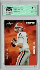 Jake Fromm 2020 Leaf HYPE! #34 Masterpiece True 1 of 1 Rookie Card PGI 10 - Picture 1 of 1