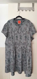 Modcloth Plus Size RetroGrey Check dress with Cherry print and keyhole. Size 3X. - Picture 1 of 3