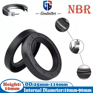 Skeleton Oil Seal Rings NBR TC/FB Double Lip Seal for Rotation Shaft ID 10-90mm - Picture 1 of 11