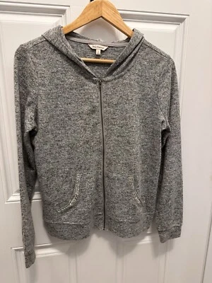 Suéter con Capucha Y2K Vintage Juicy Couture Talla S Gris Bling Cremallera Foto 1 de 4