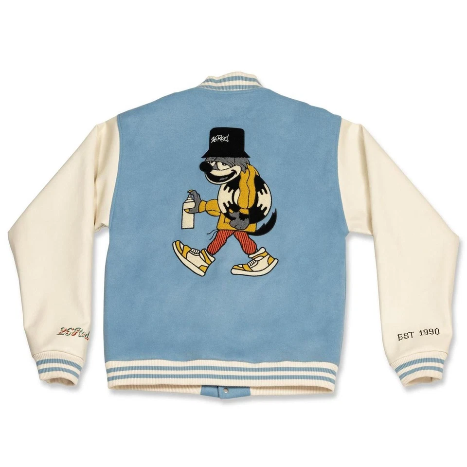 Chaqueta Universitaria Gato Retro 26 Roja Talla L. ¡Agotada! Foto 1 de 4