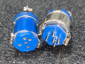 Amphenol 126 Series  Military Connectors 5 Gold Pin M/F Set New - Picture 1 of 2