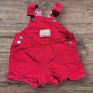 Vintage Little Arizona Overall Kleinkind Mädchen 2T rot Shortalls 90er - Bild 1 von 3