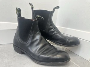 RM Williams Vintage Chelsea Black Leather Low Heel Ankle Boots Size Uk 5.5 - Picture 1 of 12