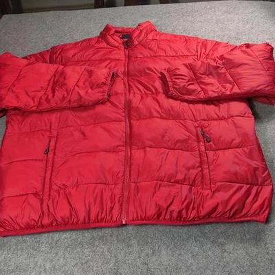 SwissTech Puffer Jacket Mens 3XL Red Packable Lightweight Quilted Zip Pockets - Image 1 of 4