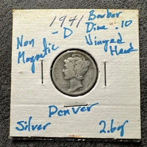 1941-D Silver. Liberty Head. Winged Head. Denver Mint. 2.6g. Non Magnetic. - Picture 1 of 5