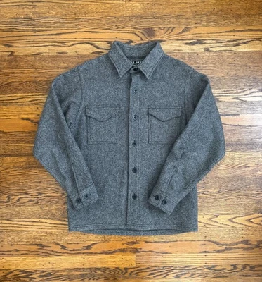 Camisa Jac de Lana Filson Pequeña Gris Oscuro Rara Hecha en EE. UU. Excelente Estado Foto 1 de 4