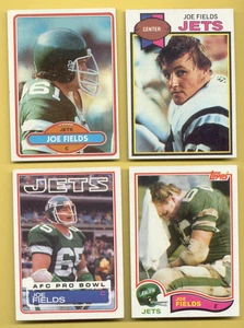 1979-1983 Topps Joe Fields New York Jets 4 Karten Lot - Bild 1 von 1