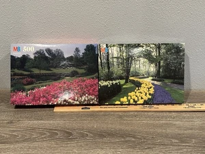 2 puzzle vintage Croxley MB 500 pezzi Bellingrath Gardens AL & Tulip Gardens sigillati - Foto 1 di 11