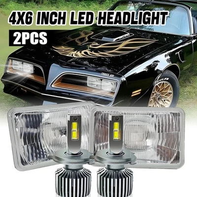 Faros LED 4x6"" alto-bajo 2 piezas para Chevrolet Caprice Monte Carlo 1977-1986 Foto 1 de 4