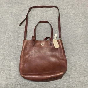 Madewell Purse Bag Leather Crossbody Handbag Brown Mahogany Transport Tote - Picture 1 of 17