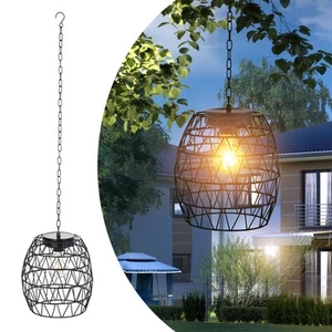 Outdoor Solar Hanging Lantern,Outdoor Indoor Pendant Chandelier Waterproof La... - Picture 1 of 6