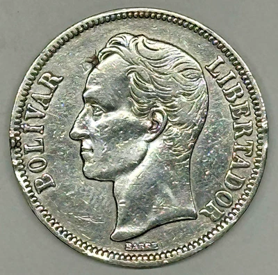 1924 Bolivar Libertador 25 Gram LEI 900 Coin - Image 1 of 4