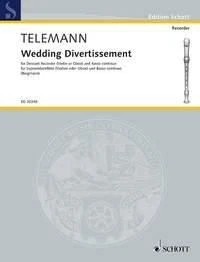 Wedding Divertissement Georg Philipp Telemann Book [Softcover] Soprano Recorder - Image 1 of 3