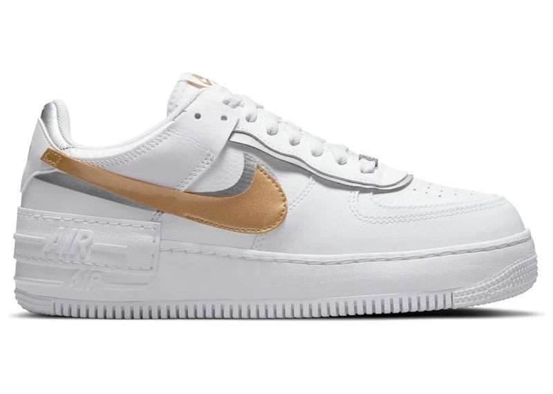 Nike Air Force 1 Shadow White Metallic Gold W for sale | eBay