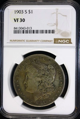 1903-S Morgan Silver Dollar - $1 NGC VF30 - Image 1 of 2