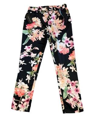 Женские шелковистые брюки Marciano Los Angeles с цветочным узором на поясе размер M НОВЫЕ С БИРКАМИ - Изображение 1 из 4