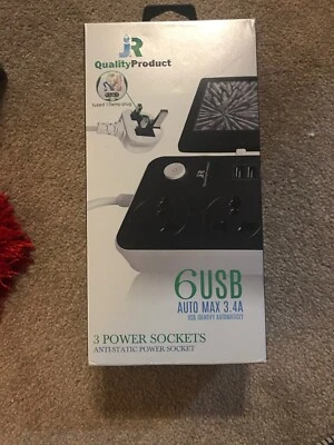 Desktop Power Strip With Usb Charging Ports Power Sockets Office Extension Lead - Image 1 of 3