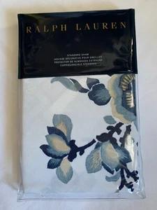 Ralph Lauren BLANC BLEU FALLON Almohada Estándar Falsa Blanco Azul Floral NUEVO - Imagen 1 de 5