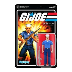 Super7 G.I. Joe ReAction Blueshirt Pink with Mustache Figure 3.75" - Picture 1 of 2