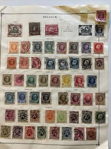 BELGIUM EARLY STAMP COLLECTION ACCUMULATION - Picture 1 of 2