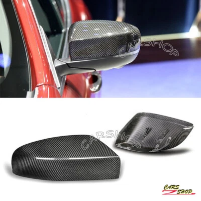 For Maserati Quattroporte Ghibli 2017-22 Carbon Fiber Side Mirror Cover Replace - Image 1 of 4