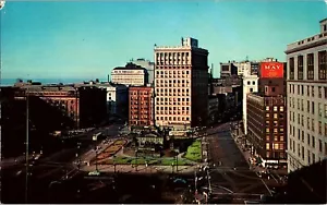 Vintage Postkarte Öffentlicher Platz Cleveland Soldaten und Matrosen Denkmal Büros - Bild 1 von 4