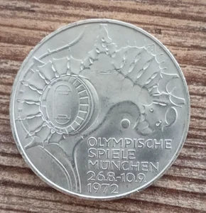 10 DM Olympiade 1972 in München " D " Silber - Bild 1 von 2