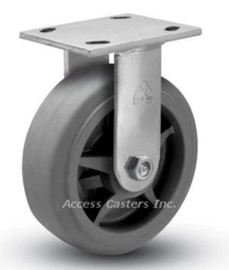 Rueda de placa rígida 5SPRFR 5"" x 2"", rueda plana TPR, 375 libras de capacidad - Imagen 1 de 2
